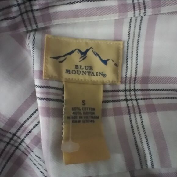 4/$20 Blue Mountain | pink/white plaid popover tunic - Picture 5 of 8